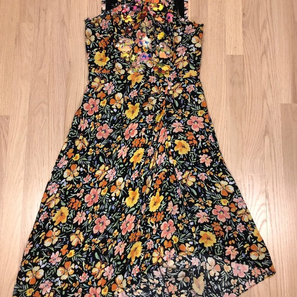 Kobi Halperin silk Steph halter dress sequin bodice size 6 - Picture 6 of 6